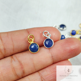 Minimalist Sapphire Pendant, Woman Pendant, Gold Plated Ethnic Pendant, Cute Pendant, Wedding Gift, Blue Stone Jewelry, Gift For Woman